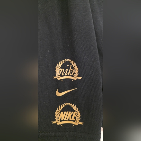 Nike Sportswear Just Do It Leggings Womens Medium Black Gold Floral Swoosh BV310 - Picture 5 of 11